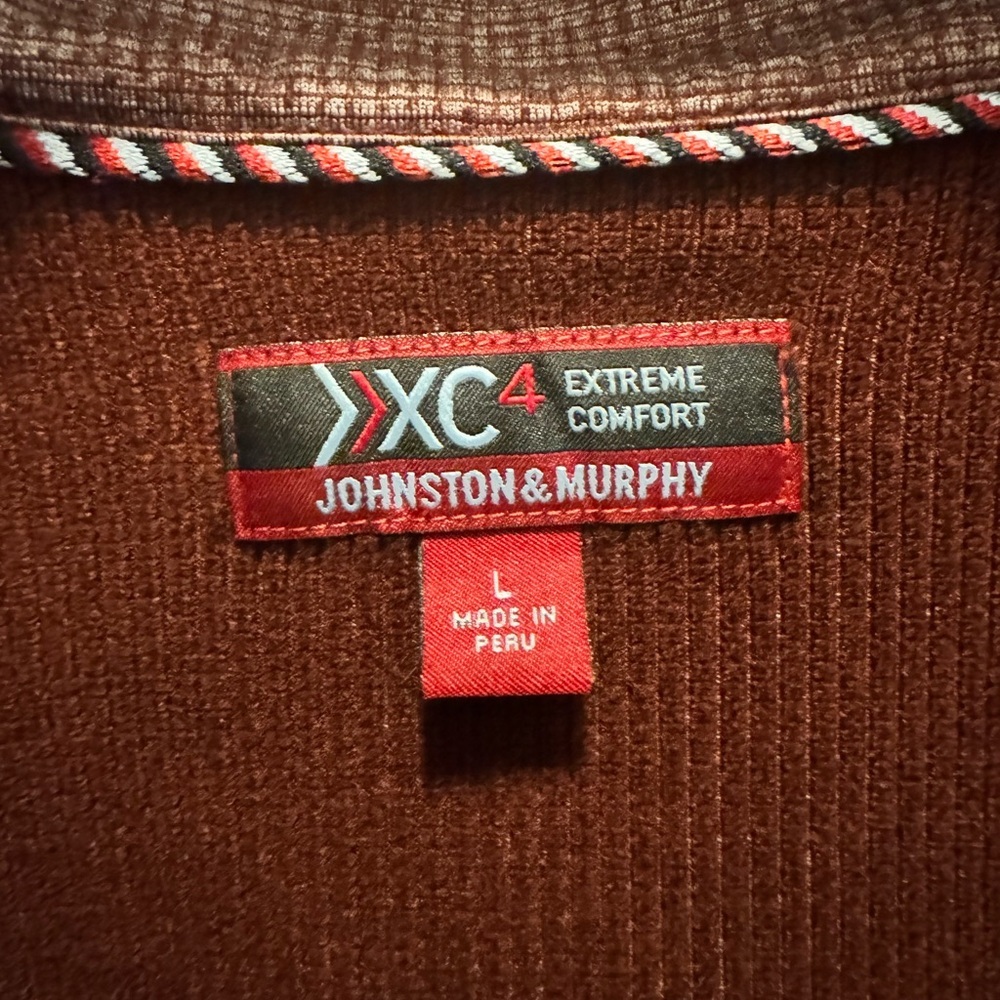 Johnston & Murphy Men's Zip Up Sweater - Rich Brown - Picture 5 of 6